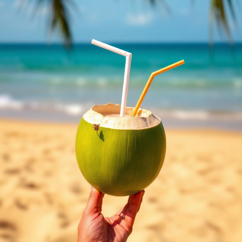 Água de coco fresca